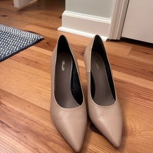 Elegant Beige Pointed-Toe Pumps